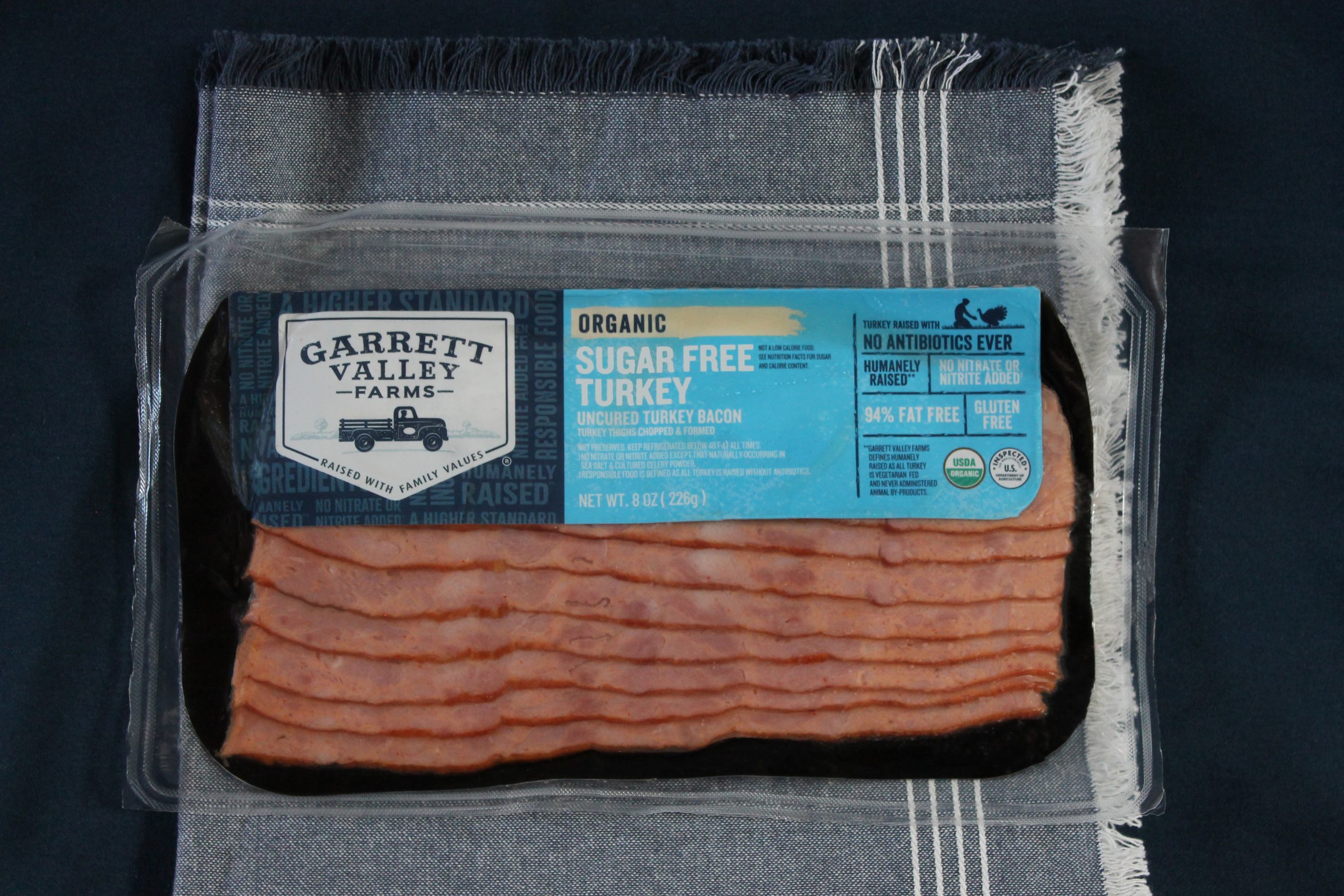 Garrett Valley Farms Introduces USDA-Certified Organic, Sugar Free Uncured Turkey Bacon